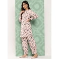 thumbnail image 4 of Janasya Indian Women's Light Peach Crepe Digital Printed Kurta with Salwar Pant, 4 of 7