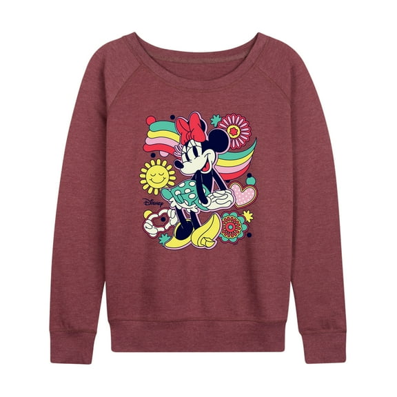 Disney - Mickey & Friends - Minnie Mouse - Happiness - Women's Lightweight French Terry Long Sleeve Shirt