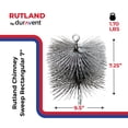 thumbnail image 2 of Rutland Chimney Sweep Rectangular 7" x 11" Wire Cleaning Brush, 1/4" Pipe Thread, 2 of 5
