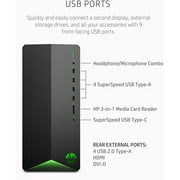 HP Pavilion Gaming Desktop TG01-1120 Bundle PC, Intel Core i5-10400F, Nvidia GeForce GTX 1650 4GB, 8GB DDR4 RAM, 256GB SSD, Windows 11 Home, Shadow black, 328S5AA#ABA