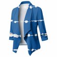 thumbnail image 3 of Vedolay Fall Tops for Women Women's Casual Fashion Front Open Solid Color Lapel Suit Jacket with Pockets,Blue 3XL, 3 of 5