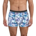 thumbnail image 1 of Balery Icy Blue Snowflakes Calzoncillos bóxer para hombre, ropa interior de algodón suave y transpirable con cinturilla de nailon-X-Large, 1 of 5