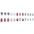 thumbnail image 6 of Upgraded 2026 4th Of July Press On Nails 24Pcs Patriotic Flag Fake Nails With And - Designs Short Glue On Nails For Independence Day Decorati 24pcs, 6 of 6