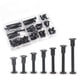 thumbnail image 1 of BinifiMux 35-Juego de Tuercas de Pernos de Cuna para Muebles con Cabeza Allen Hexagonal M6 Negro Kit de Tuercas M6x15mm/ 20mm/ 25mm/ 30mm/ 35mm/ 40mm/ 50mm Negro, 1 of 5