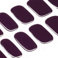 thumbnail image 4 of DANNI & TONI Semi Cured Gel Nail Strips Dark Purple (Midnight Violet) Solid Color Gel Nail Stickers Deep Purple 28 Stickers, 4 of 8