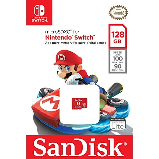 SanDisk 128GB Nintendo Switch Micro SD Card/Switch Lite Memory Card 128 GB High Speed (SDSQXAO-128G-GNCZN) Bundle con 1 TF/MicroSDXC Card Reader