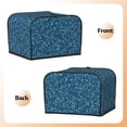 thumbnail image 3 of Honeii Blue Glitter Print 4 slice Toaster Cover, Two Slice Toaster Dust-proof Cover For Kitchen Small Appliance and Fingerprint Protection, 3 of 7