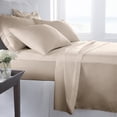 thumbnail image 2 of Johnson Home 500 Thread Count Organic Cotton Sheet Set Htr Blue (Queen), 2 of 5