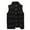 Black, variant on Odeerbi Puffer Vest For Men Women Trendy Solid Stand Collar Sleeveless Cardigan Jacket Outerwear Padded Coat Black