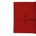 thumbnail image 5 of Men's Slim Fit Button Up Long Sleeve Solid Dress Shirt - Red - 2XL (18-18.5) 34/35 sleeve, 5 of 5