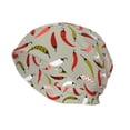 thumbnail image 2 of Logiee Colorful Chili Print Unisex Knit Beanie for Men Women Winter Hat,Beanies Skull Caps, 2 of 7