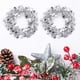 thumbnail image 3 of Paquete de 2 guirnaldas de oropel de estrella de Navidad, guirnaldas de alambre de estrella, decoración de fiesta de árbol de Navidad, adorno festivo de 25 pies x 2 (plata) Adepaton CJWUS-2699, 3 of 7
