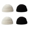 thumbnail image 2 of Baohd 4 Pcs Chapeaux Tricotés Mode Bonnet Broderie Douce Rétro Hip Hop pour Camping Extérieur Type 1 Type 7, 2 of 6