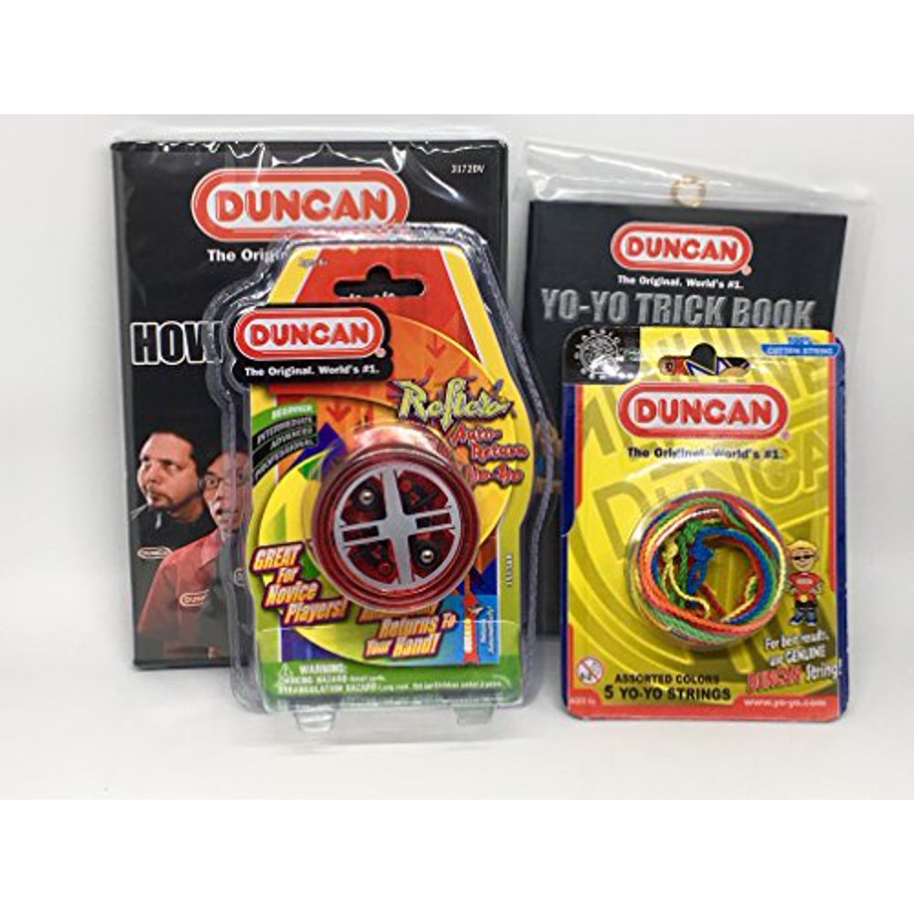 Duncan Beginner Yoyo Kit (4 Items) Red Reflex Yoyo, Multicolor Yoyo