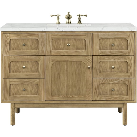 James Martin Vanities 545-V48-LNO-FENC Laurent 48" Single Basin Poplar Wood Vanity Set -