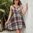 thumbnail image 3 of Clan Stewart Dress Tartan Plaid Pattern Tartan Sleeveless Dress Women Summer Evening Dresses Ladies Sundress, 3 of 7