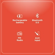 RadioShack Bluetooth Speaker RGB Light 9W TWS 1500MAH, With FM Radio