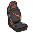 thumbnail image 2 of POLERO Orange Tiger Head Automotive Seat Cover, 2 Piece Polyester Stretch Universal Seat Protectors for Vehicle Interior Sedan and Van, 2 of 12