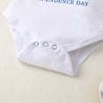 thumbnail image 5 of Mercatoo Baby Boys Girls Clothes Set Short Sleeve Independence Day Letter Printed Romper Bodysuits Shorts Outfits, 5 of 8