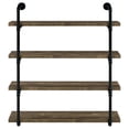 thumbnail image 3 of Bowery Hill Traditional 40" Wall Shelf in Black and Rustic Oak, 3 of 8