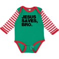 thumbnail image 3 of Inktastic Jesus Saves, Bro. Boys or Girls Long Sleeve Baby Bodysuit, 3 of 5