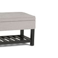 thumbnail image 5 of Cosmopolitan 44 inch Wide Rectangle Storage Ottoman Bench with Open Bottom in Cloud Grey Linen Look Fabric, 5 of 12