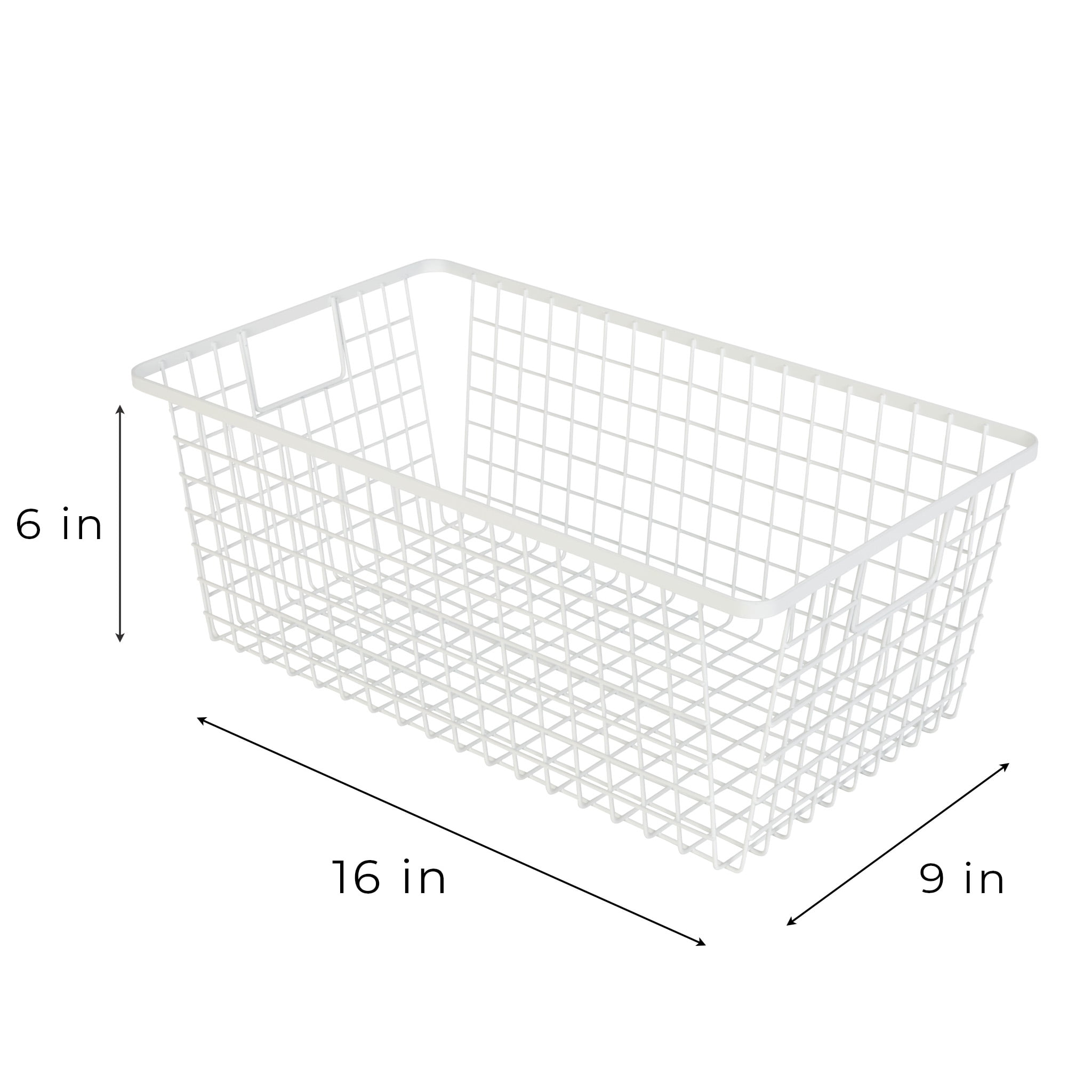 Smart Design 4 Pack Nestable Basket Organizer with Handles 9 x 12 x 6 -  Sam's Club