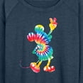 thumbnail image 3 of Mickey & Friends - Mickey Silhouette Peace Tie Dye - Women's Lightweight French Terry Long Sleeve Shirt, 3 of 5