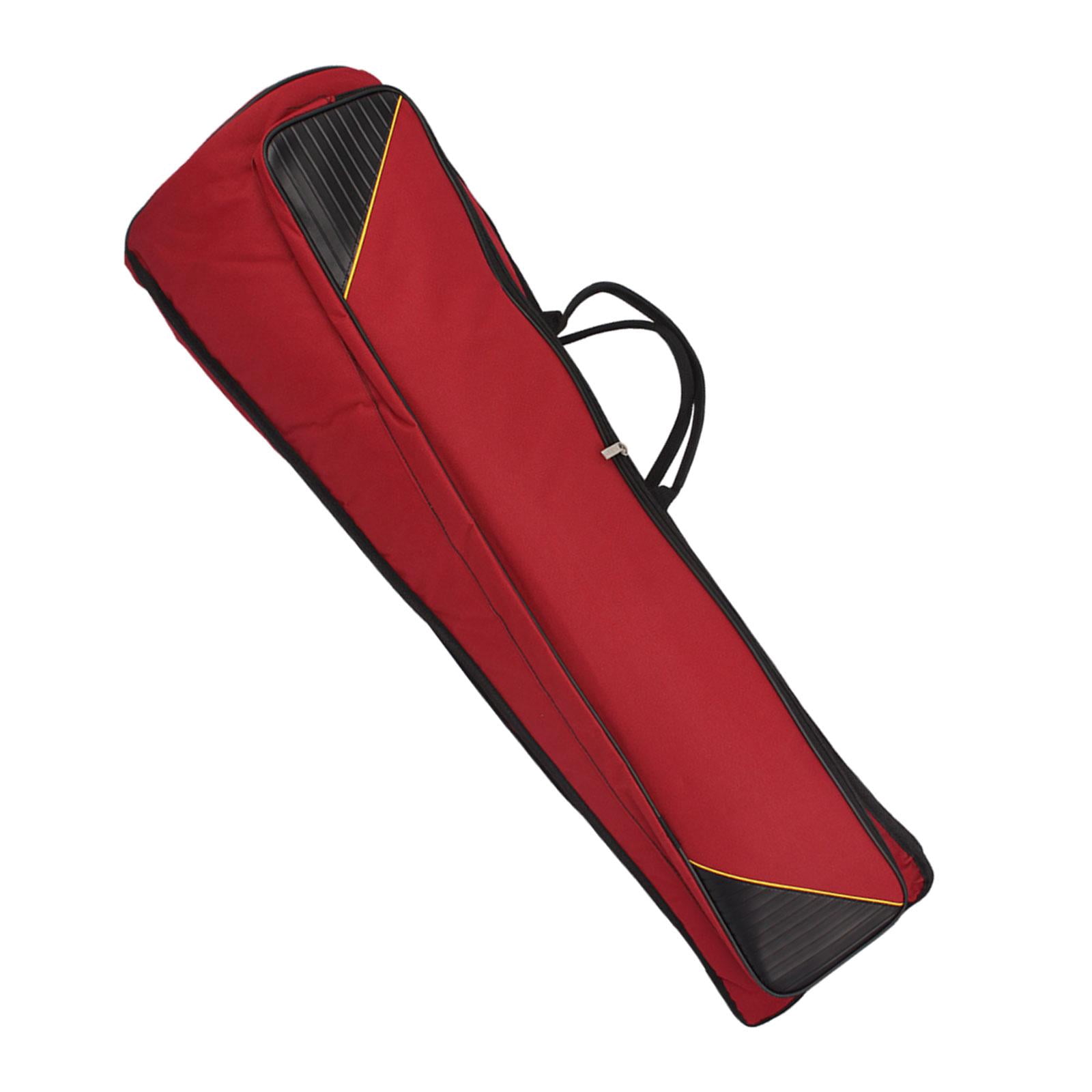 LeeQinersw Oxford Cloth Tenor Trombone Bag with Adjustable Shoulder Strap Trombone Carrying Red
