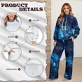 thumbnail image 6 of Yuyamidu Women's Tracksuits 2 Piece Outfits Matching Lounge Sets Loungewear Blue Sea Turtle Tops Bottoms Set Drawstring Sweatshirt Wide Leg Sweatpants Sweatsuit for Yoga Running Skiing Dancing, 6 of 7