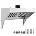 thumbnail image 6 of KFFKFF 4FT Stainless Steel Exhaust Hood for Commercial Use, Suitable for Food Trucks and Concession Trailers, Features 2 Removable U-shaped Grease Filters, Durable and Resists Corrosion, 6 of 9