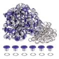 thumbnail image 1 of Unique Bargains 100 Pcs Œillets 1/5 Pouce (5mm) Trou de Fixation Métal Auto-Adhésif avec Rondelles pour Cuir Violet, 1 of 7