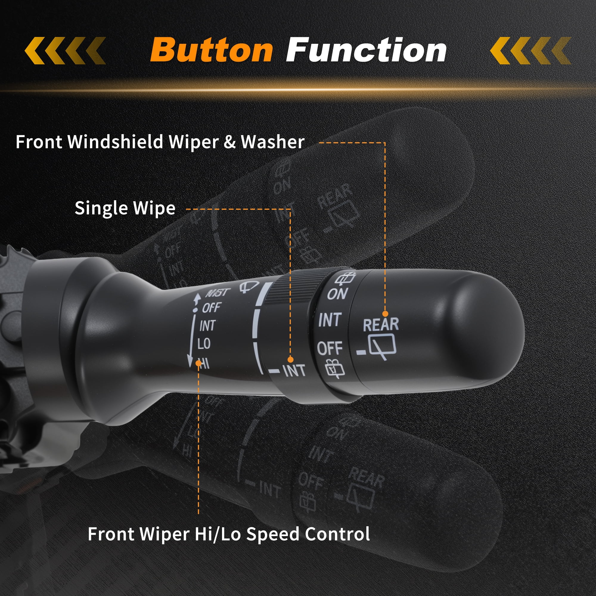 Unique Bargains Front Rear Windshield Wiper Switch for Toyota 4Runner Highlander