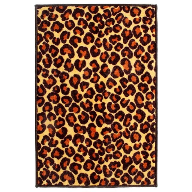 Furnish My Place Animal Print Rug - 2 ft. x 4 ft., Cheetah Real, Nylon Rug for Patio, Garden, Hallway, Living Room