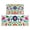 Green, Pink and Blue, variant on White and Pink Bohemian Styled Pattern Anti-Slip Kitchen Floor Mat, 30x17in+47x17in Runner Rug with Dot Backing for Sink, Stove, Laundry Room & Entryway