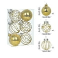 thumbnail image 3 of 6 PCS 3.2 Inches Christmas Ball Ornaments Essential Tree Balls Decorations Shatterproof Decor Plastic Christmas Ornaments Balls Party Decorations （Gold）, 3 of 6