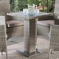thumbnail image 3 of Masa PE Wicker Rattan Bistro Outdoor Dining Table in Gray, 3 of 8