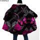 thumbnail image 2 of Capa de sueño con estampado 3D de mariposa Rosa oscura para hombres, abrigo grueso y cálido con capucha, abrigo de lana a prueba de viento, bata, manta, 4, 2 of 4
