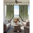 thumbnail image 4 of Sage Green Beige Blackout Curtains, Light Blocking Print Window Curtains, Ombre Ice Hockey Ball Sport Game Thermal Insulated Window Drapes for Living Room Kitchen Cafe 2 Panels, 84"W x 63"L, 4 of 9