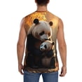 thumbnail image 4 of Balery Maple Forest Panda Camisetas sin mangas para hombre, absorbe la humedad y protege contra el mal olor.-Medium, 4 of 7