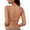 Coffee, variant on Low Back Bras for Women Backless - Halter Bra Padded Low Cut Seamless Wave Bras Scalloped V Neck Criss-Cross Multiway Bralette