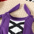 thumbnail image 6 of WIBACKER Baby Girls My First Halloween Clothes 0-24 Months Newborn Purple Witch Tulle Romper Bow Sleeveless Bubble Bodysuit Costumes, 6 of 10