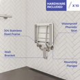 thumbnail image 4 of Asiento de ducha plegable Stardrix 46x41 cm, capacidad de 181 kg, ADA, 4 of 7