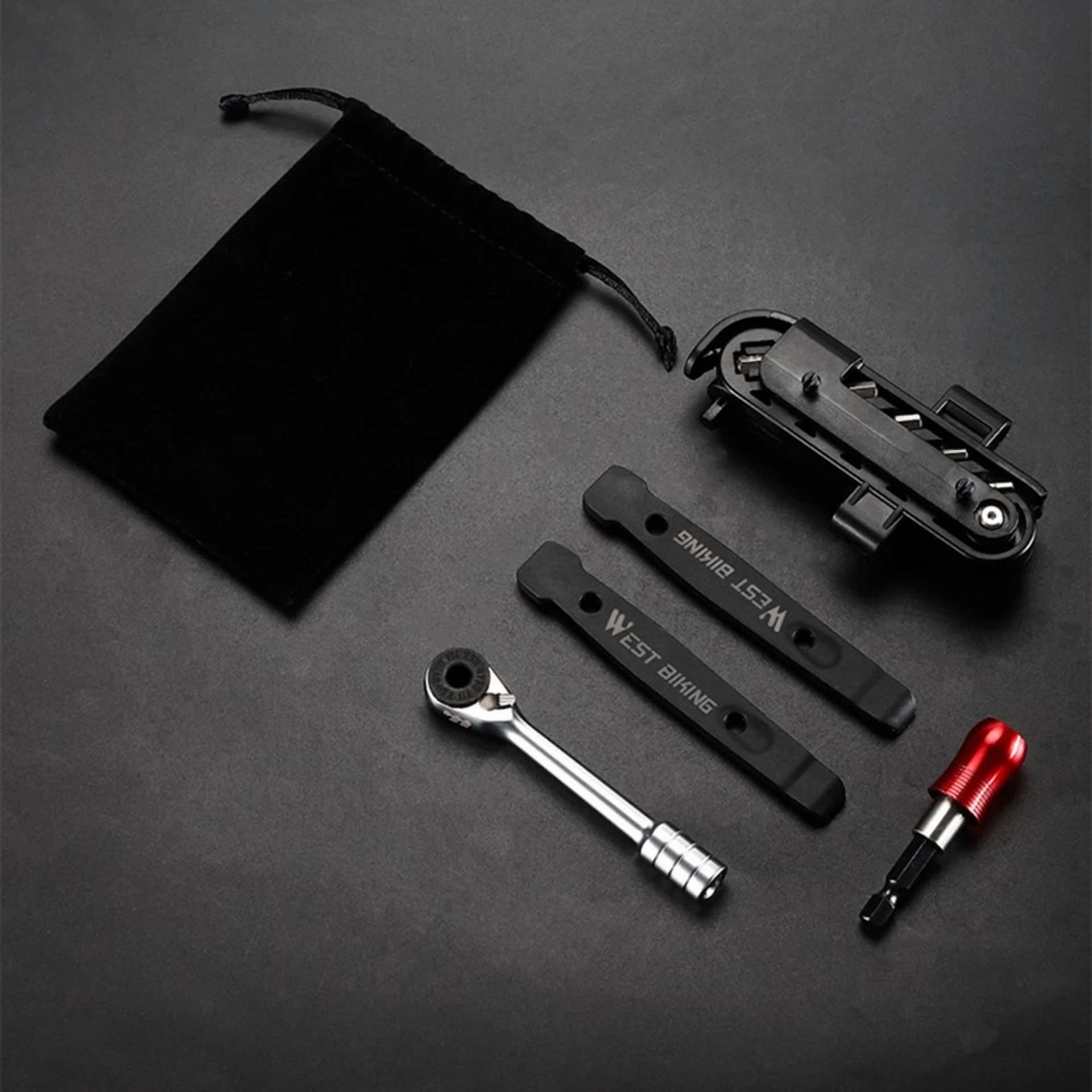 Ratcheting Combination Wrench Set With Storage Bag Ratchet Wrench & Tire Levers