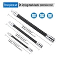 thumbnail image 2 of ZZkhGO 3-Piece Flexible Wrench Extension Set, Spring Steel High Torque 360-Degree Flex Bar with Secure Socket Retention, Auto Repair Tool for Tight Spaces Garage Mechanic, 2 of 7