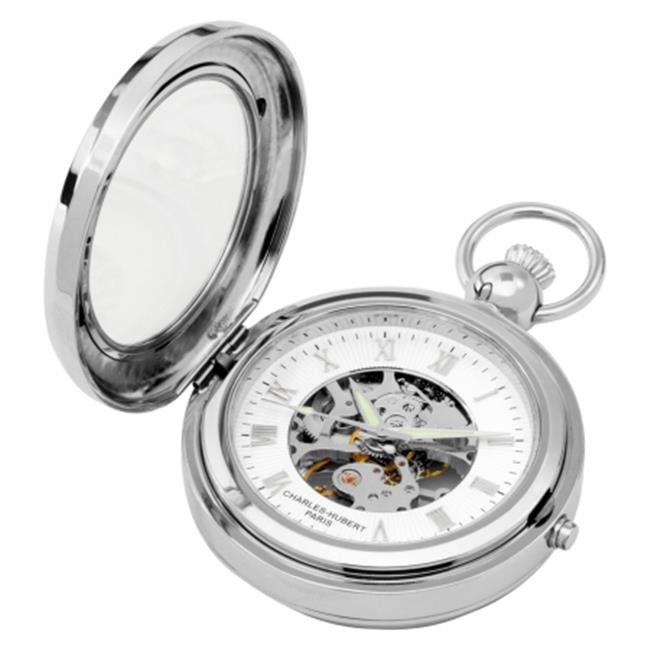 Charles-Hubert- Paris 3849 Mechanical Picture Frame Pocket Watch with Demi  Hunter