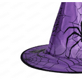 thumbnail image 5 of Halloween Witch Hat for Kids & Adults - Cloth Party Decor, Cosplay Accessory, Fancy Dress Costume, Vibrant Colors (Green/Blue/Red/Purple), 5 of 5