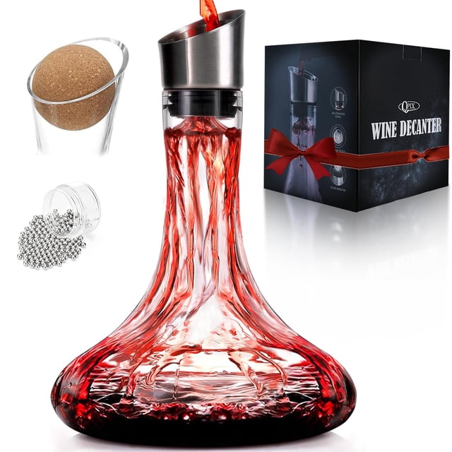 Aireador integrado Wine Decanter QPIX DIGITAL, 1400 ml, 100% cristal