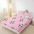 thumbnail image 3 of Erosebridal Soccer Kids Bed Sheets,Football Lovers Ball Games King Sheets For Boys Teens 4pcs, 3 of 6