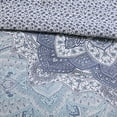 thumbnail image 4 of Maggie Housse de Couette en Coton Réversible de 7 Pièces Bleu Complet/reine, 4 of 4
